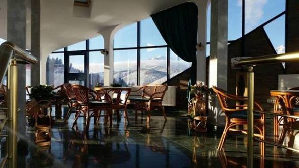 Winter mountain view from the Sky Lounge