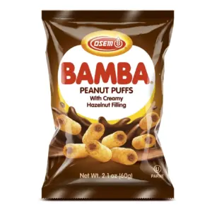 Bamba Peanut Buter Puffs With Creamy Hazelnut Filling 60 G